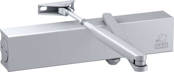 Basi 1480-0102 zatvárač dverí strieborná