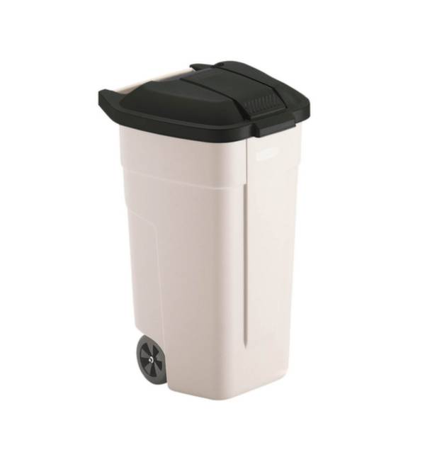 Rubbermaid  8713631019212 recyklačné kôš 100 l polypropylen (š x v x h) 510 x 850 x 530 mm čierna mobilný N/A 1 ks