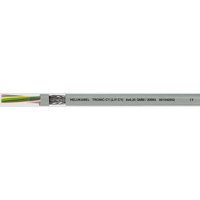Kábel s viacerými farebnými vodičmi, na ktorom je nápis: 'HELUKABEL TRONIC-CY (Li-CY) 300/500V 08/05 04811 Pa0666'.