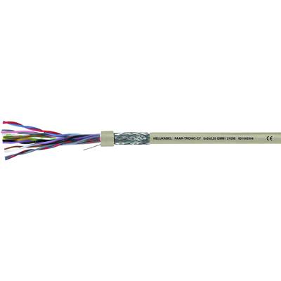 Tienený kábel s viacerými farebnými vodičmi. Na kábli je napísané 'Helukabel Paar-Tronic-CY'.