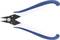 Modrý bočný štípací kliešte s bielymi rukoväťami, vhodné na rezacie práce v elektronike alebo remesle.