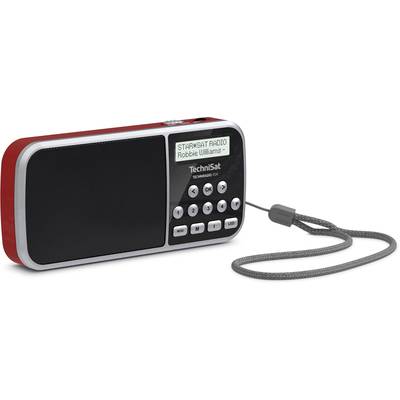 TechniSat Techniradio RDR vreckové rádio DAB+, FM AUX, USB  vreckové svietidlo čierna, červená