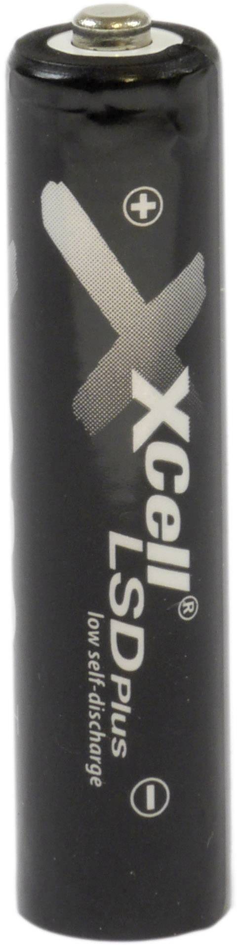 'Čierna batéria Schwarze XCell LSD Plus, typický valcový akumulátor, s kladným a záporným označením, vhodný pre elektronické zariadenia.'