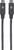 Dva čierne USB-C káble s identickými konektormi, horizontálne zarovnané.