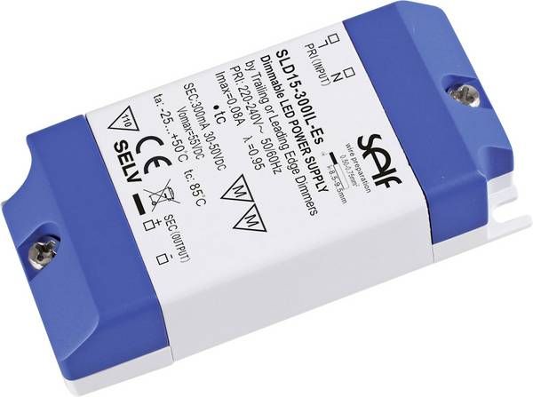 Self Electronics SLD15-300IL-ES LED driver  konštantný prúd 14.4 W 300 mA 24 - 48 V/DC stmievateľný, prepätia, ochrana proti prepätiu