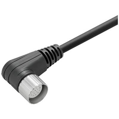 Čierny, pravouhlý kábel s viacpólovým konektorom, používaný pre náročné elektronické prepojenia.