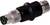 Čierny valcovitý M8 konektor so štyrmi pinmi, na oboch koncoch s kovovými skrutkovacími prípojkami, použiteľný pre elektrické prepojenia.