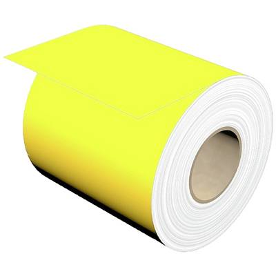 Rolka zo žltého materiálu s bielym okrajom na neutrálnom pozadí.