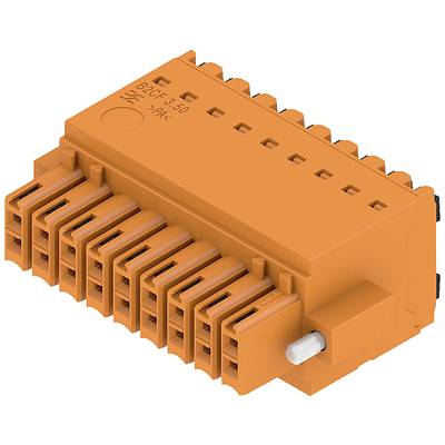 Oranžový elektrický adaptér s viacerými zásuvkami. Vhodný pre pripojenie v technických zariadeniach.