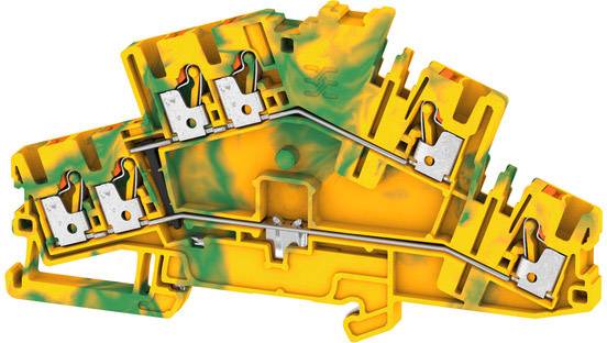 Weidmüller 2531320000 Morsetto per cavo di terra 5.10 mm morsetto Push-In Verde, Giallo 50 pz.