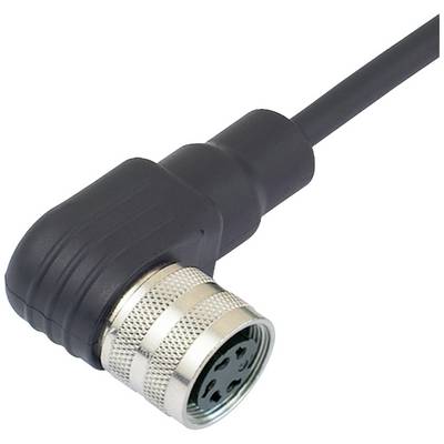 Pravouhlý čierny konektor so strieborným závitovým pripojením, vhodný pre priemyselné alebo technické aplikácie.