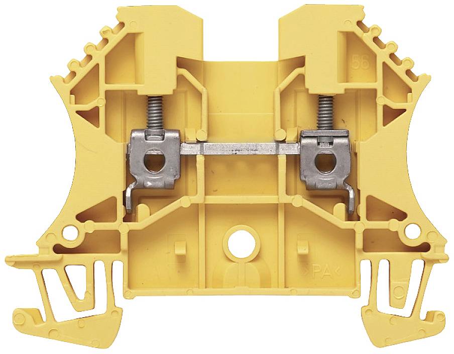 Weidmüller 2429520000 Morsetto passante componibile 5.10 mm A vite Nero, Giallo 100 pz.