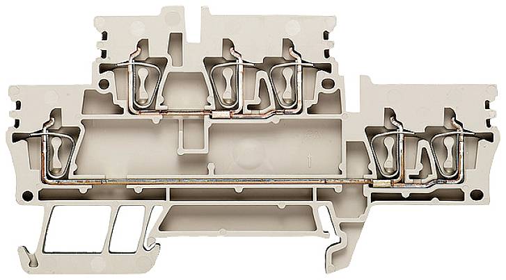 Weidmüller 1216470000 Morsetto passante componibile 5.10 mm A molla Beige 50 pz.