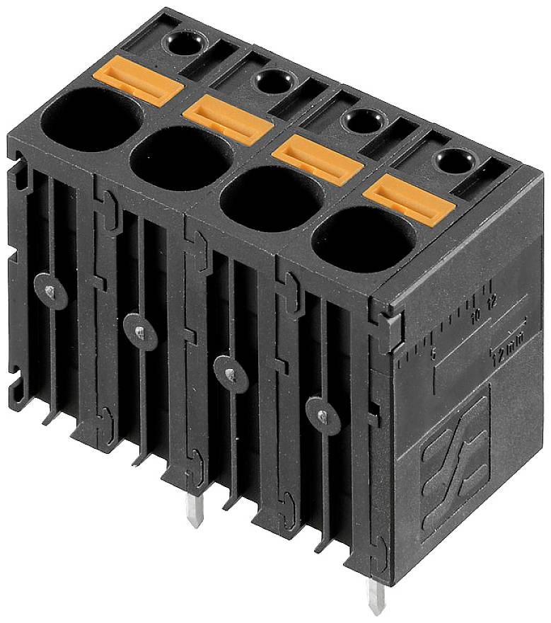 Weidm&uuml;ller 2491650000 Veerkrachtklemblok 6 mm&sup2; Aantal polen 5 Zwart 50 stuk(s)