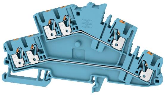 Weidmüller 2531510000 Morsetto passante componibile 5.10 mm morsetto Push-In Blu 50 pz.