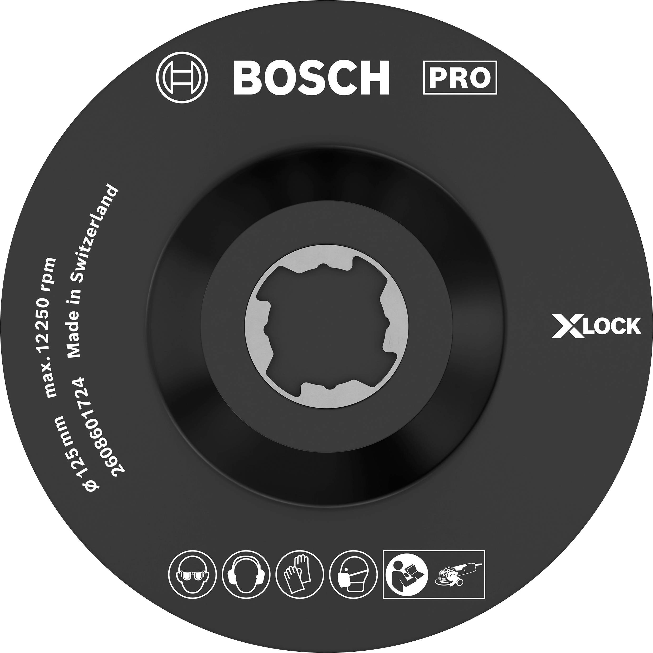 Bosch Accessories 2608601724 X-LOCK SCM stödplatta med mittstift, 125mm