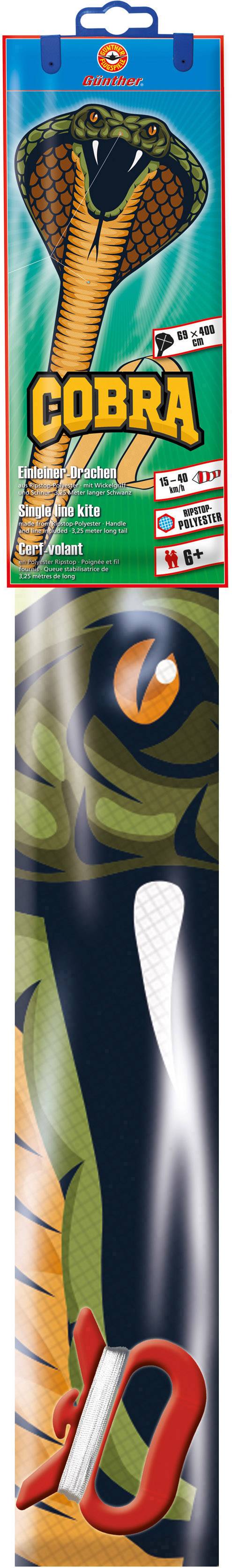 Balenie party serpentín s ilustráciou kobry na prednej strane. Vizuálne výrazný dizajn zvieraťa v zelených a oranžových odtieňoch.