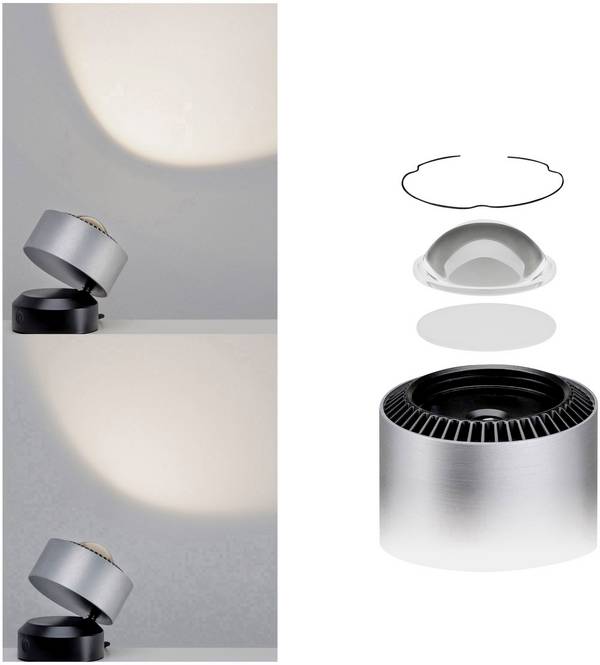 Paulmann  79718 LED stolná lampa LED   3.5 W  hliník (kartáčovaný), čierna