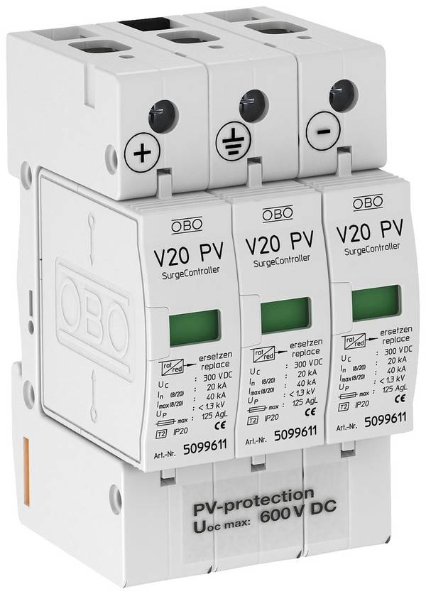 OBO Bettermann 5094605 V20-C 3PH-600 zvodič prepätia   20 kA  1 ks
