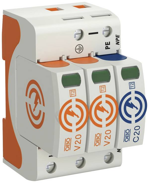 OBO Bettermann 5095252 V20-2+NPE-280 zvodič prepätia   20 kA  1 ks