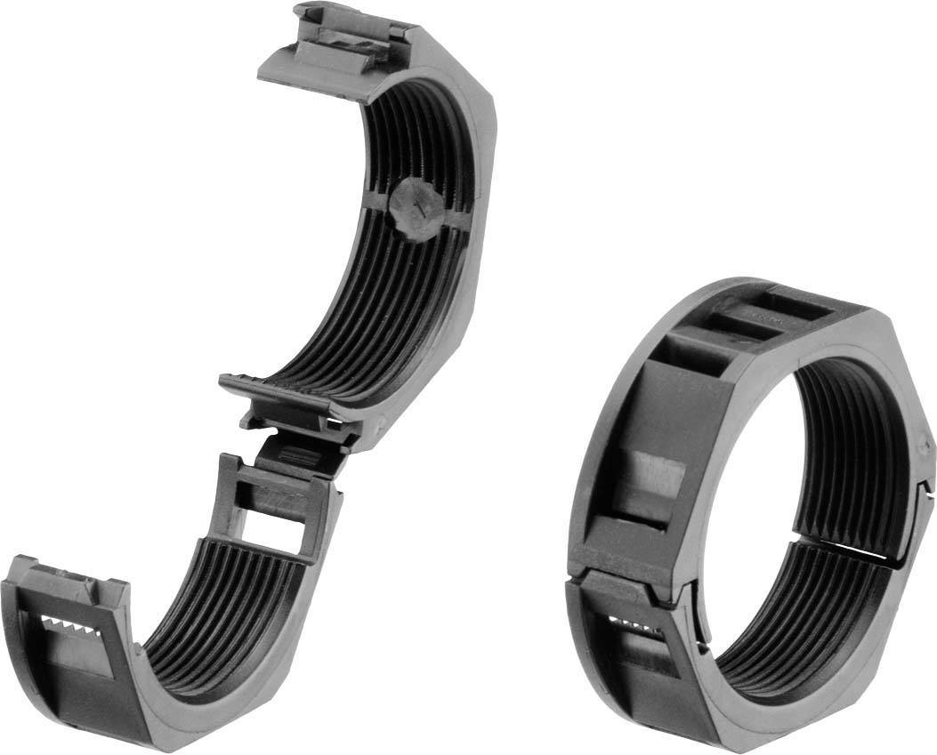 Fr&auml;nkische Rohrwerke 49112371 COFIX M. M40 sw NW37 Contramoer PG40 Kunststof Zwart 25 stuk(s)