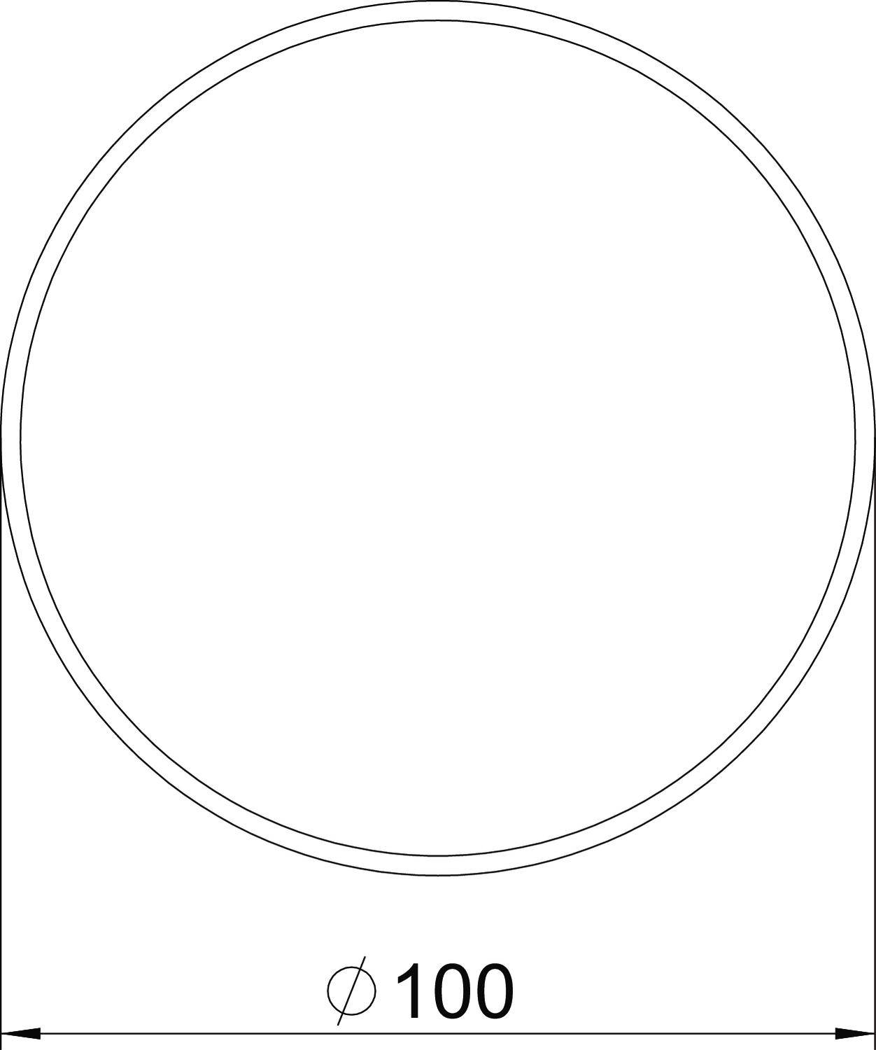 Kruh s priemerom: 'Ø 100'