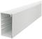 Biely káblový kanál s obdĺžnikovým prierezom a viacerými vnútornými komorami, vhodný na uloženie a organizáciu káblov.