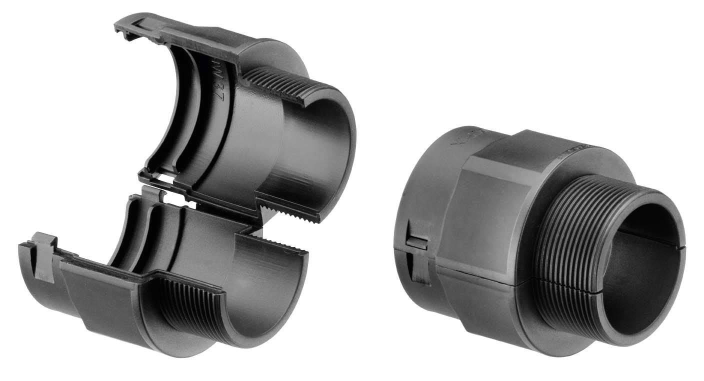 Fr&auml;nkische Rohrwerke 49110372 COFIX F. M40 sw NW37 Slangbevestiging Zwart 32 mm 25 stuk(s)