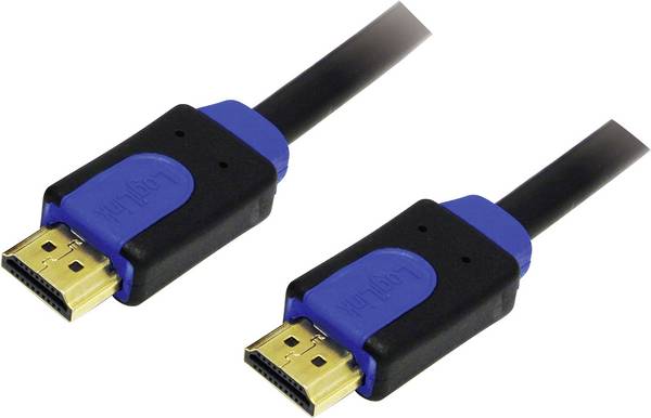 LogiLink HDMI prepojovací kábel Zástrčka HDMI-A, Zástrčka HDMI-A 1.00 m čierna CHB1101 4K UHD HDMI kábel