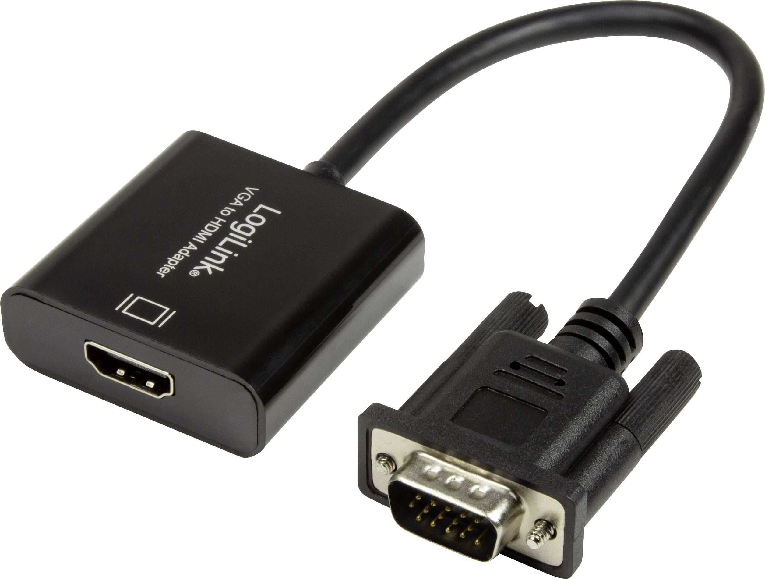 LogiLink CV0060 Adattatore [1x Spina VGA - 1x Presa HDMI] Nero 45.00 cm