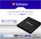 Externý štíhly Blu-raywriter od Verbatimu s rozhraním USB 3.1 GEN 1 a USB-C konektorom. Obsahuje 25GB Verbatim BD-R a softvér Nero.