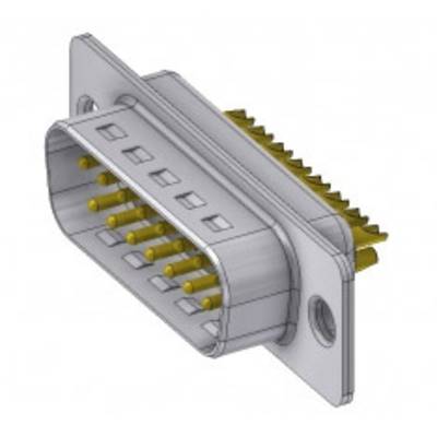 Deltron Connectors DTS15PZ/2 D-SUB zástrčka 180 ° Pólov: 15 spájkovaný 1 ks