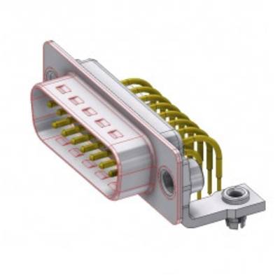 Deltron Connectors DTS25 PYC/2 M47UN D-SUB zástrčka 90 ° Pólov: 25 spájkovaný konektor, piny 1 ks