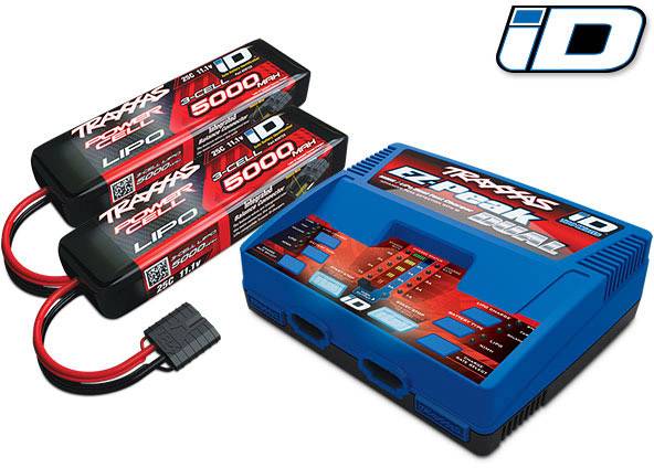 Traxxas Dual EZ Peak Plus Caricabatterie multifunzione per modellismo 100 V, 230 V 8 A Incl. 2 batterie LiPo