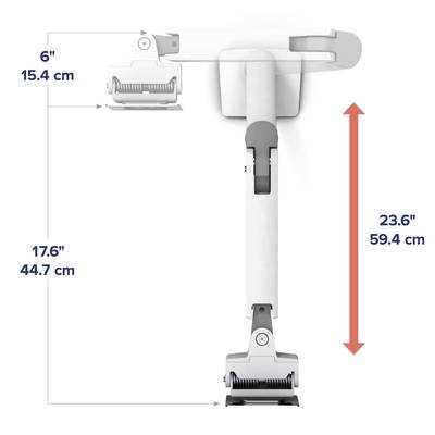 Nastaviteľné rameno monitora s rozmermi: šírka 6" (15,4 cm), výška 17,6" (44,7 cm), výsuv 23,6" (59,4 cm). Montáž na stenu.