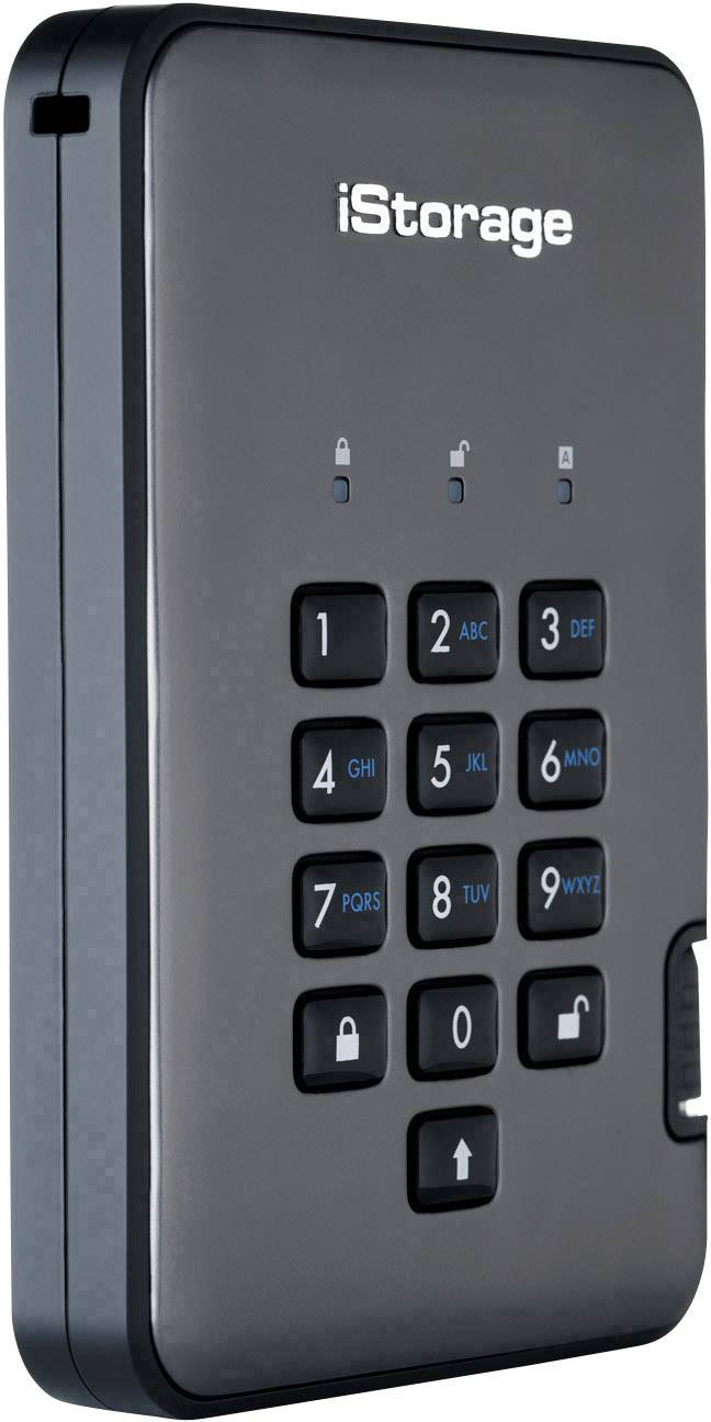 iStorage diskAshur PRO 2® 5 TB Hard Disk esterno da 2,5 USB 3.2 (Gen 2) Grafite IS-DAP2-256-5000-C-G