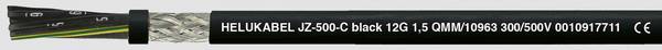 HELU JZ-500-C Black 10946-500 riadiaci kábel 7 G 0.75 mm², 500 m, čierna