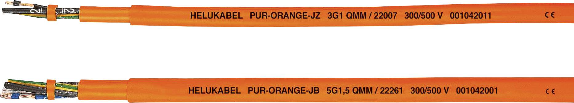 HELU PUR-Orange JB 22252-1000 el. kábel hadicový 4 G 0.75 mm², 1000 m, oranžová