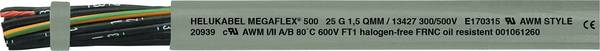 HELU MEGAFLEX® 500 13449-500 riadiaci kábel 5 G 4 mm², 500 m, sivá