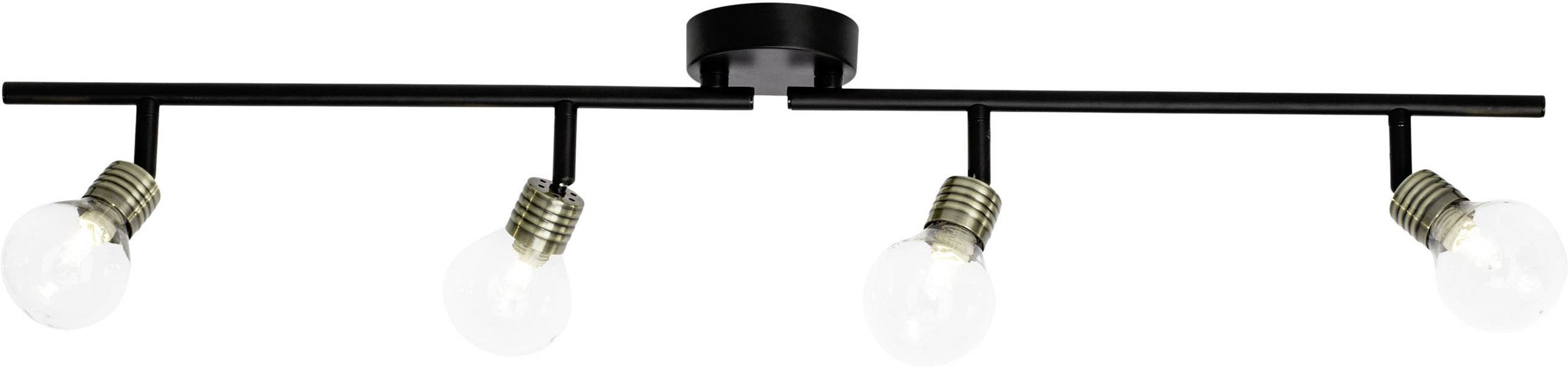 Brilliant Bulb 21232/76 stropná lampa halogénová žiarovka G9 132 W starožitná mosadz, čierna