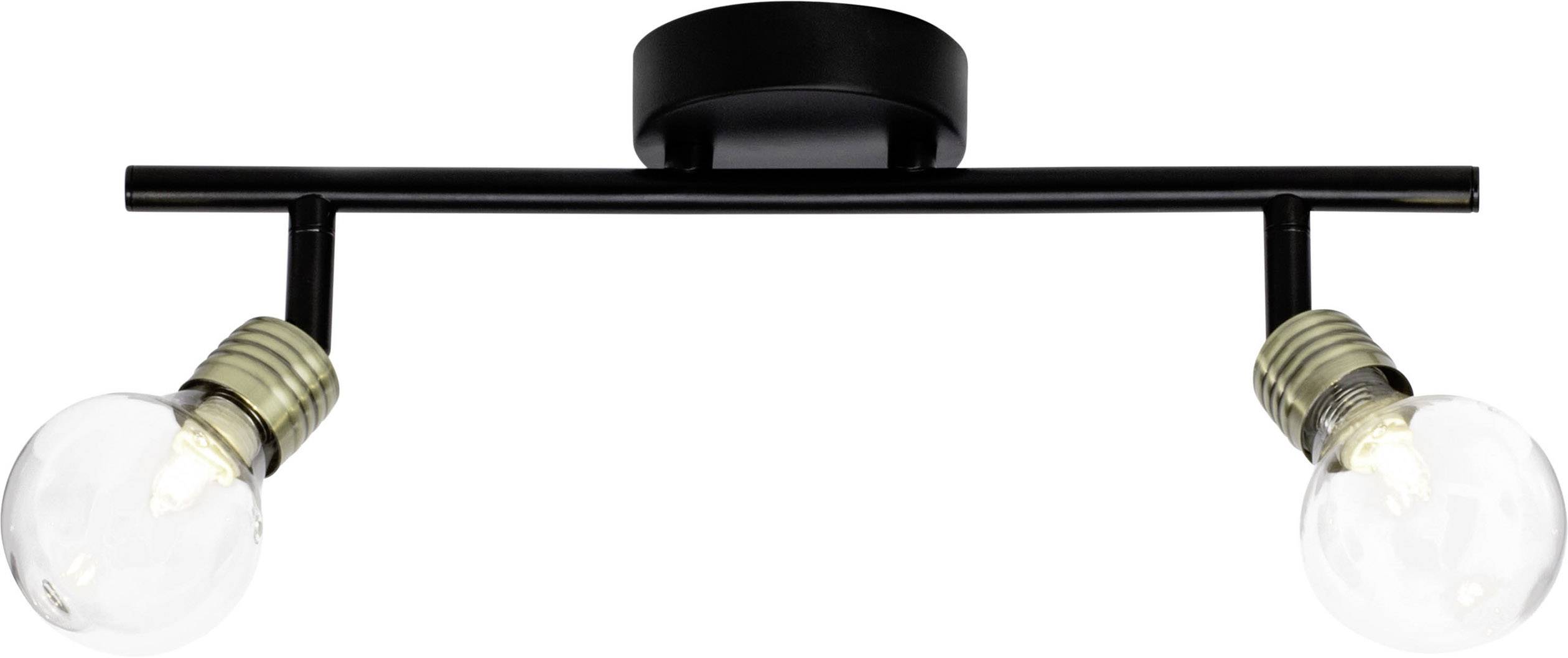 Brilliant Bulb 21213/76 stropná lampa halogénová žiarovka G9 66 W starožitná mosadz, čierna