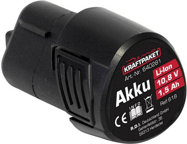 Dino KRAFTPAKET AKKU 10,8V 1,5 Ah für Akku-Poliermaschine 640256 náhradný akumulátor pre elektrické náradie, 1.5 Ah Li-Ion akumulátor, 640281