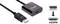 Adaptérový kábel z DisplayPort do HDMI, čierny dizajn, zobrazuje DisplayPort a HDMI rozhranie.