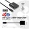 USB-C na HDMI adaptér s podporou 4K60Hz HDR, zobrazuje káble a konektory. Obsahuje HDR a 4K60Hz logo, dĺžka 177 mm.