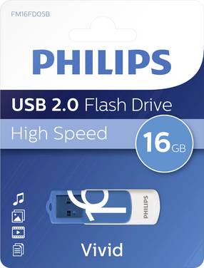 Philips VIVID USB flash disk 16 GB modrá FM16FD05B/00 USB 2.0