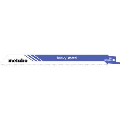 Metabo banner tmavej farby s modrými a bielymi pruhmi, zobrazujúci logo Metabo a kód produktu BIM 631989000 na pravej strane.