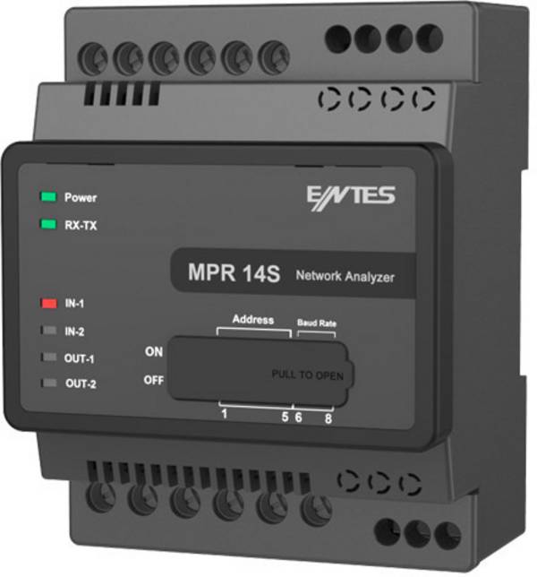 ENTES MPR-14S-M3609 digitálny merač na DIN lištu, ENTES MPR-14S M3609 Multimeter na DIN lištu bez displeja RS485, MPR-14S-M3609