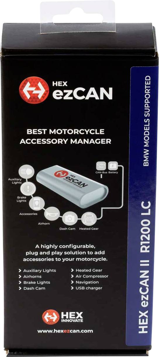 HEX ezCAN ezCAN für BMW R1200 LC 1250 LC Gestionnaire des accessoires 4 canaux adapté pour (marque automobile): BMW (Motorrad) 76 mm x 30 mm x 16 mm avec port