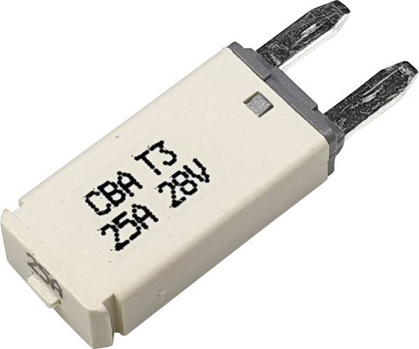 Hansor Circuit Breaker Mini, type 3. Manual Reset, 25ACBA3 Series 25A automatická plochá poistka, 28 V, 25 A, 1 ks