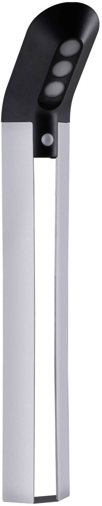 Strieborné kliešte v zvislej polohe s čiernymi plastovými rúčkami na horných koncoch.